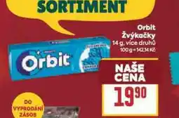 Billa Orbit žvýkačky nabídka