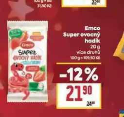 Billa Emco super ovocný hadík nabídka