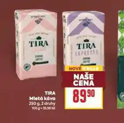 Billa Tira mletá káva nabídka
