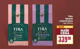 Billa Tira barista zrnková káva nabídka