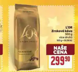 Billa L´or zrnková káva nabídka