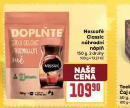 Billa Nescafé classic náhradní náplň nabídka
