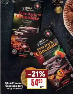 Billa Čokoláda dark nabídka