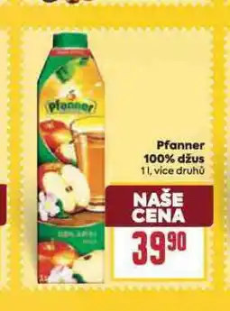 Billa Pfanner 100% džus nabídka