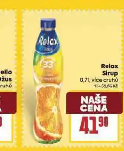 Billa Relax sirup nabídka
