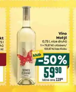 Billa Víno motýl nabídka