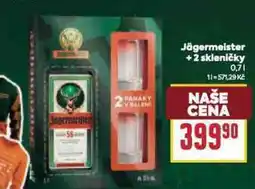 Billa Jägermeister + 2 skleničky nabídka