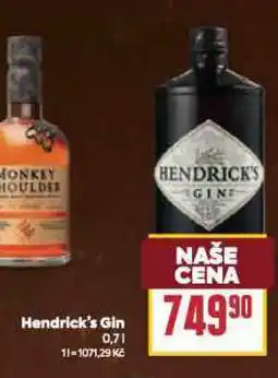 Billa Hendrick's gin nabídka