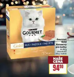 Billa Gourmet gold konzervy pro kočky nabídka