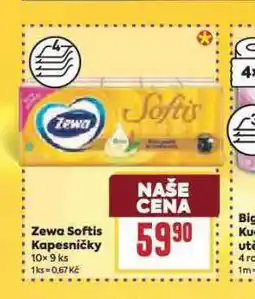 Billa Zewa papírové kapesníky nabídka