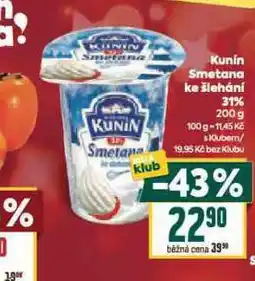 Billa Kunín smetana ke šlehání nabídka