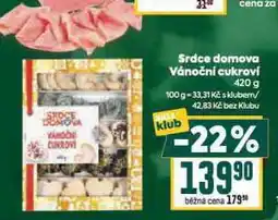 Billa Srdce domova vánoční cukroví nabídka