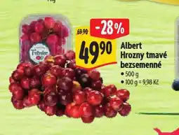 Albert Hrozny tmavé bezsemenné nabídka