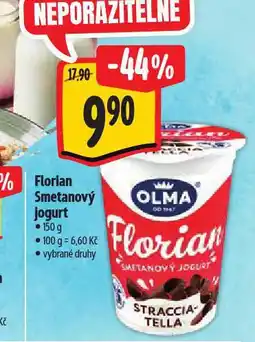Albert Florian smetanový jogurt nabídka