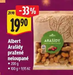 Albert Arašídy pražené neloupané nabídka