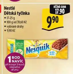 Albert Nestlé dětská tyčinka nabídka