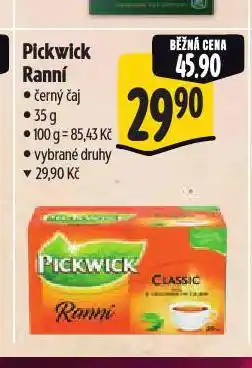 Albert Pickwick ranní čaj nabídka