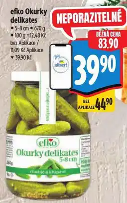 Albert Efko okurky delikates nabídka