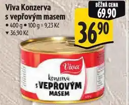 Albert Viva konzerva s vepřovým masem nabídka