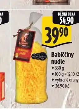 Albert Babiččiny nudle nabídka