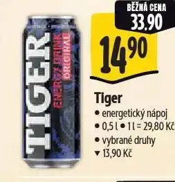 Albert Tiger energy drink nabídka