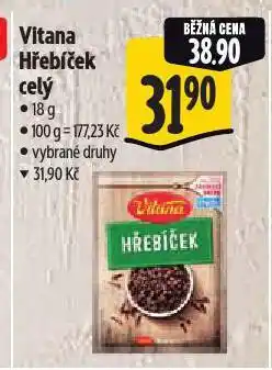 Albert Vitana hřebíček celý nabídka