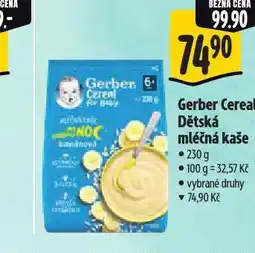 Albert Gerber cereal mléčná kaše nabídka