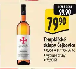 Albert Templářské sklepy čejkovice nabídka