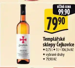 Albert Templářské sklepy čejkovice nabídka