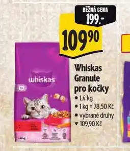 Albert Whiskas granule pro kočky nabídka