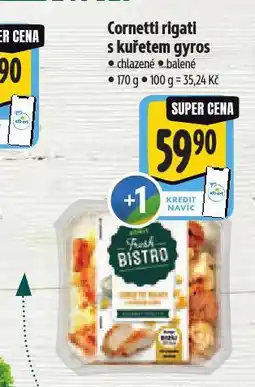 Albert Cornetti rigati s kuřetem gyros nabídka