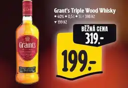 Albert Grant's triple wood whisky nabídka