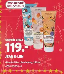 Rossmann Jean & len tělové mléko nabídka