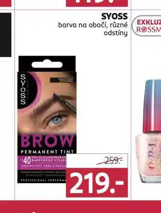Rossmann Sypss barva na obočí nabídka