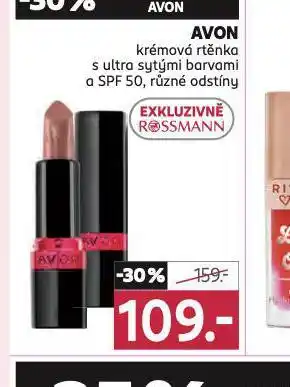 Rossmann Avon krémová rtěnka nabídka
