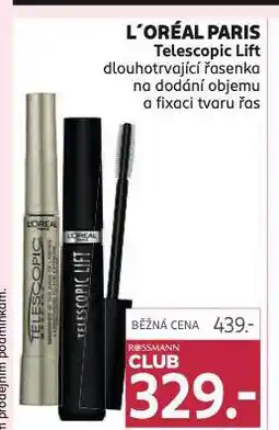 Rossmann Loreal paris řasenka nabídka