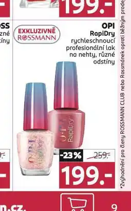 Rossmann Opi rapidry lak na nehty nabídka