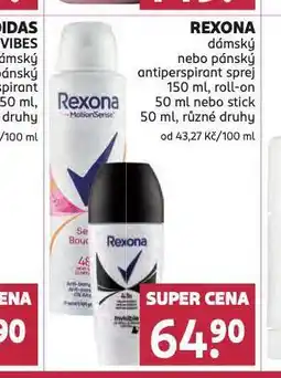 Rossmann Rexona antiperspirant nabídka