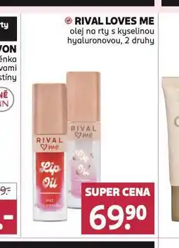 Rossmann Rival loves me olej na rty nabídka
