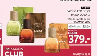 Rossmann Mexx dámská edp nabídka