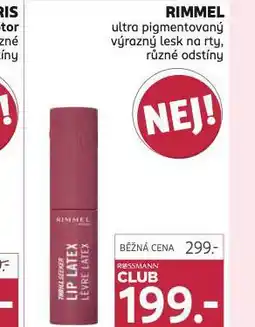 Rossmann Rimmel lesk na rty nabídka