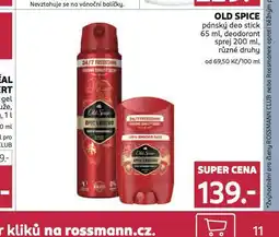 Rossmann Old spice deo stick nabídka