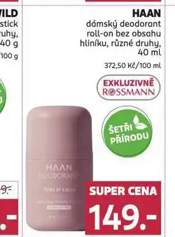 Rossmann Haan dámský deodorant nabídka