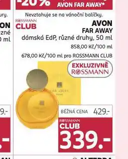 Rossmann Avon far way dámská edp nabídka