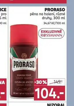 Rossmann Proraso pěna na holení nabídka