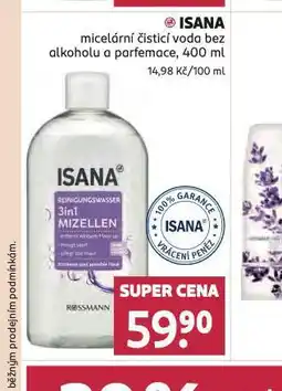 Rossmann Isana micelární čistící voda nabídka
