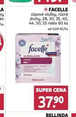 Rossmann Facelle slipové vložky nabídka