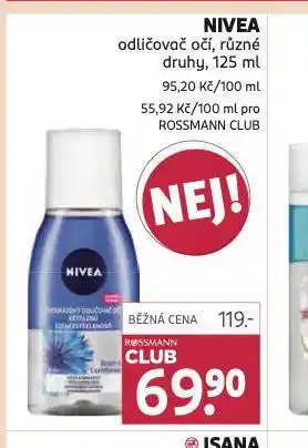Rossmann Nivea odličovač očí nabídka