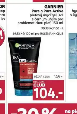 Rossmann Garnier pure a pure active mycí gel nabídka