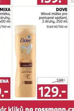 Rossmann Dove tělové mléko nabídka